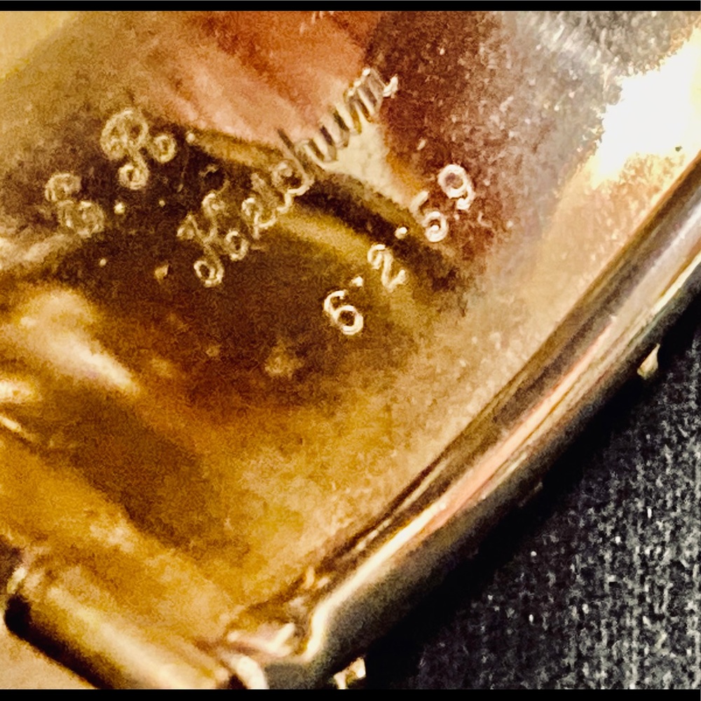 Vintage 1959 orange and gray rhinestones - Picture 3 of 3